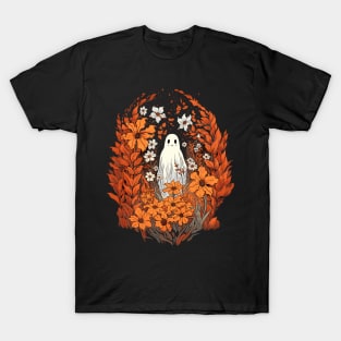 Ghost In Wildflower Field in Autumn T-Shirt